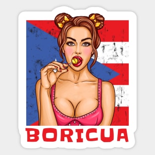 Proud Puerto Rico Flag, Puerto Rico gift heritage, Puerto Rican girl Boy Friend Boricua Puertoriqueño Sticker